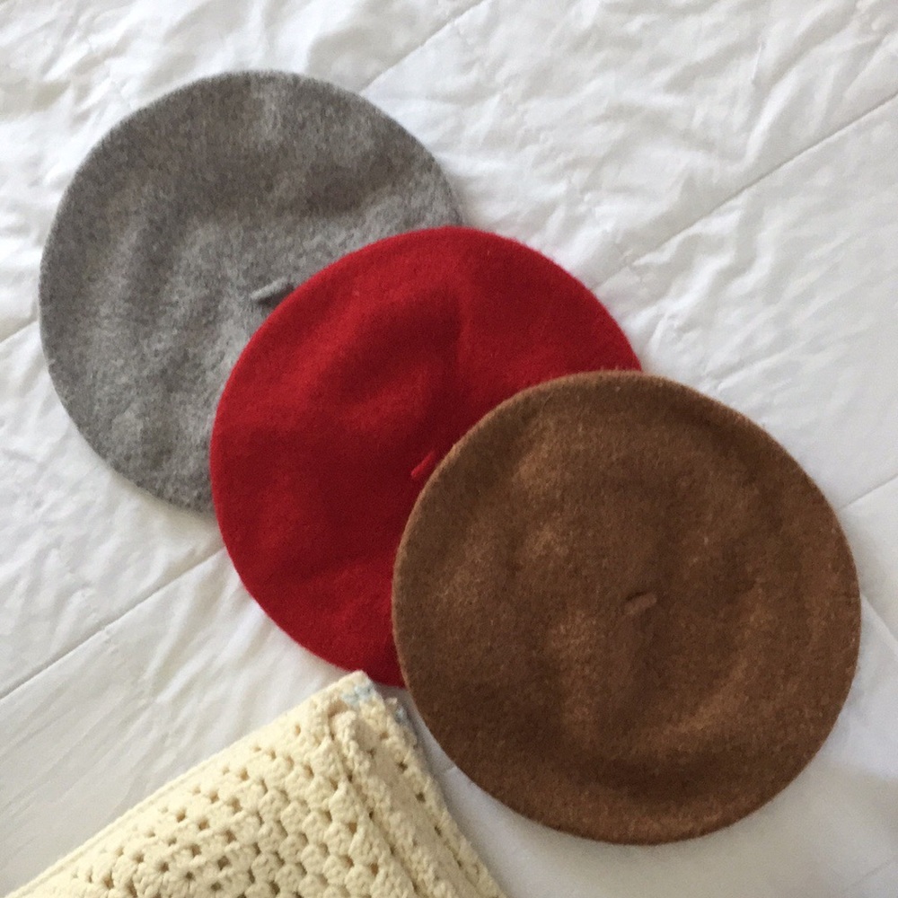Wool beret hat